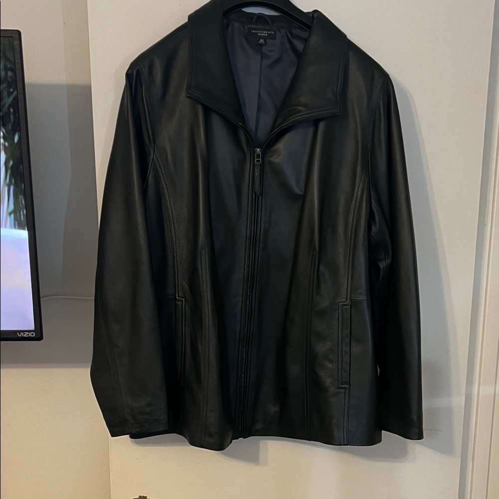 Investments Black Leather Jacket